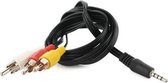 LuxeBass 1.5 m - 3.5 Mm Audio Jack Plug 1 Male Naar Mannelijke Dual 3 Rca Jack