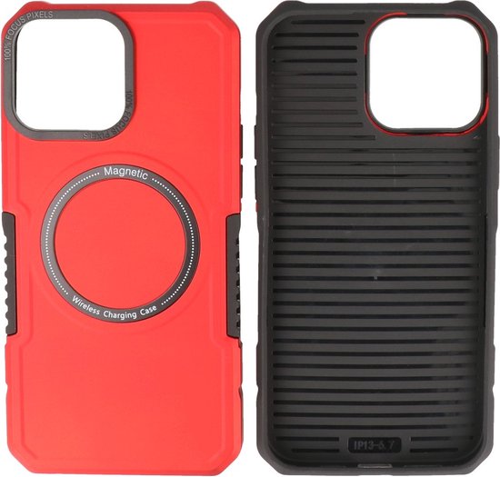 iPhone 14 Pro MagSafe Hoesje - Shockproof Back Cover - Rood