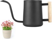 1,5 liter roestvrijstalen gieter metalen bloemengieter kleine tuingieter met lange tuit voor kantoor tuinkamer binnen en buiten