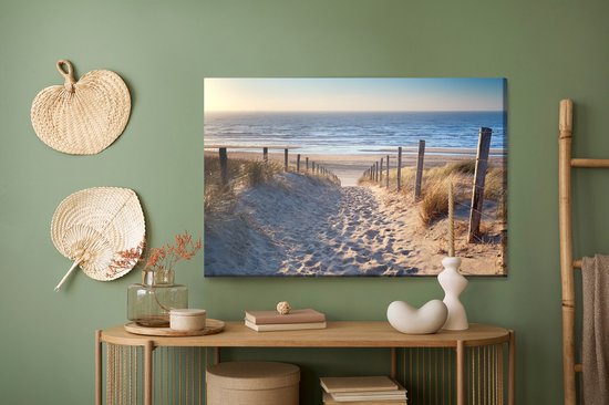 Painting King - Tableau sur toile Plage, Mer du Nord - 90 x 60 cm