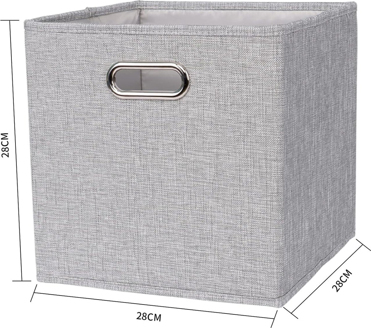 Set van 4 opbergdozen met handgrepen, praktische koelkastbox voor het Set van 4 opbergdozen met handgrepen, praktische koelkastbox voor het