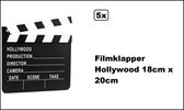 5x Filmklapper Hollywood 18cm x 20cm - Film klapper festival gala thema feest party