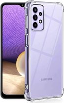 Ceezs Shockproof TPU hoesje met camera protectie geschikt voor Samsung Galaxy A32 5G - telefoonhoesje met bescherming voor jouw camera - doorzichtig telefoonhoesje - transparant