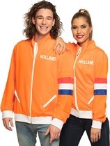 PartyXplosion - 100% NL & Oranje Kostuum - Hup Holland Hup Trainingsvest Met Zakken Dames Vrouw - Oranje - Medium - Carnavalskleding - Verkleedkleding