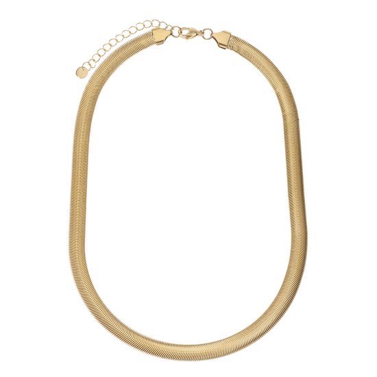 The Jewellery Club - Flo necklace gold - Collier - Vrouwen ketting - Chain - Stainless steel - Goud - 43 cm