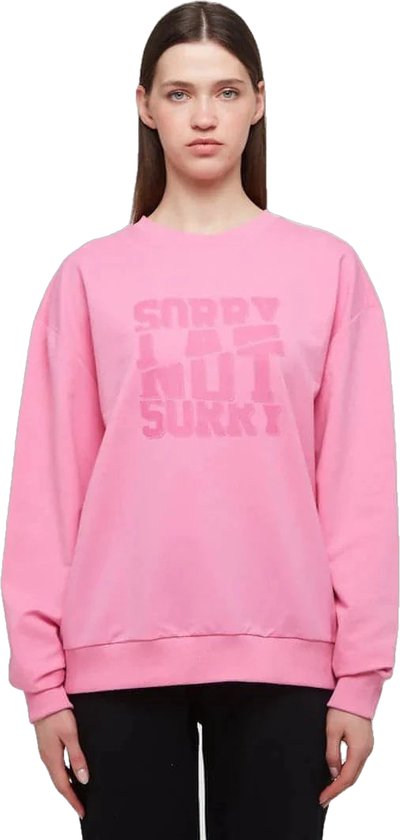 WB Comfy Uniseks Oversized Sweatshirt Voor Haar en Hem Roze - XL
