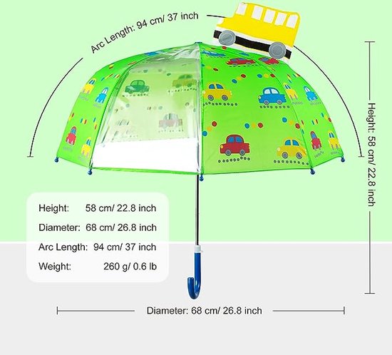 Parapluie pour enfants pour la pluie, pour garçons et filles, petit parapluie coloré imprimé en 3D avec fleurs d'oiseaux, avec prise en main facile, manuel, résistant à la pluie, léger et durable