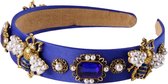 Dottilove Elisa Bee-haarband - Haar accessoire - Sierklem - Sier accessoire - Polair blauw