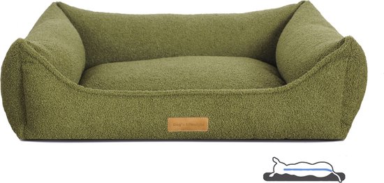 Orthopedische Hondenmand Boucle Groen M 80cm Ook in L&XL - Wasbare hoes!