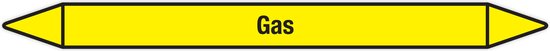 Foto: Gas pictogramsticker leidingmarkering set van 3 stickers 15 x 1 2 cm