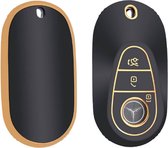 Étui pour clé de voiture Mercedes Étui pour clé en TPU durable - Étui pour clé de voiture - Convient pour Mercedes -noir-or- C3 - Accessoires de vêtements pour bébé de voiture gadgets