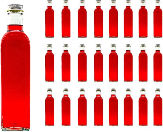 Petites bouteilles de remplissage - 24 bouteilles de remplissage en verre  de 60 ml 