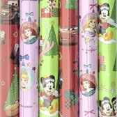 Disney cadeaupapier kerstpapier voor jongens en meisjes - 200 x 70 cm - 6 rollen