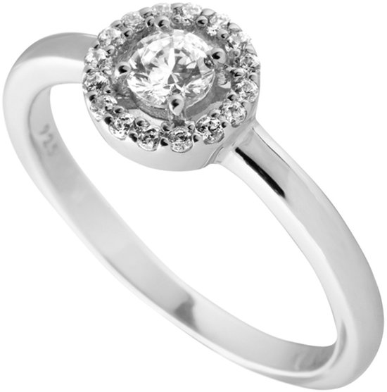 Diamonfire - Zilveren ring met steen Maat 16 - Zirkonia