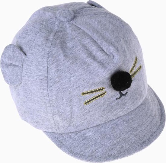 "Chapeau Bébé Mignon - Grijs - Oreilles de Chats - Design Chat - Casquette" "Petit Chat - Look: Bonnet Bébé avec Oreilles de Chats Gris !" de Heble