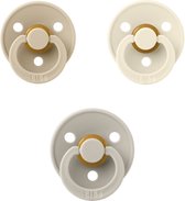 Bibs fopspeen 6-18 maand set 3 stuks Ivory,Vanilla en Sand maat 2