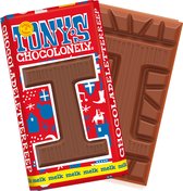 Tony's Chocolonely Chocolade Letter I - Melkchocolade Reep - Schoencadeautje Sint - Fairtrade Belgische Chocolade - 180 Gram