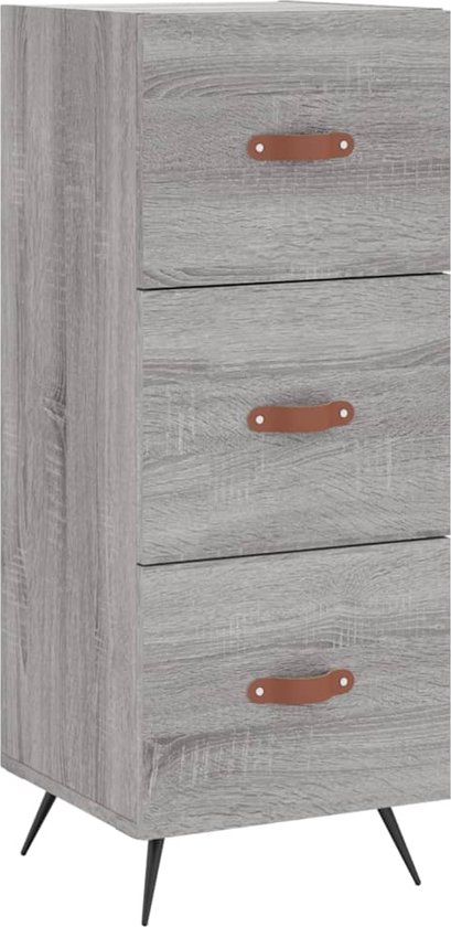 vidaXL-Hoge-kast-34,5x34x180-cm-bewerkt-hout-grijs-sonoma-eikenkleurig