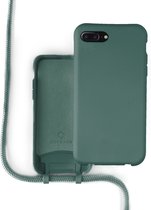 Coque en silicone avec cordon Coverzs pour iPhone 7/8 Plus - vert foncé