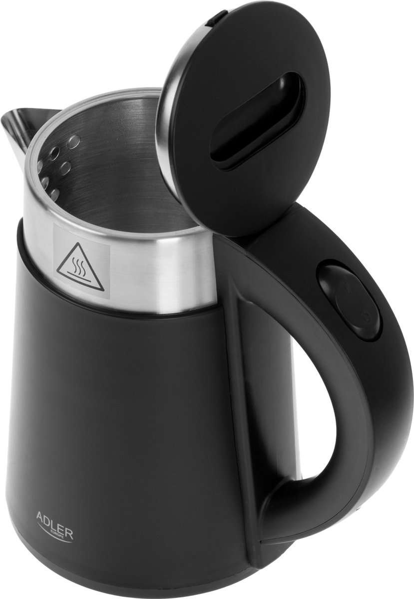 Adler AD 1372 - Zwarte elektrische waterkoker - klein formaat - 0.6 liter — afbeelding 2