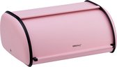 Top Choice - Boîte à pain - Acier inoxydable - Rose - Rétro - 36x24x15 cm