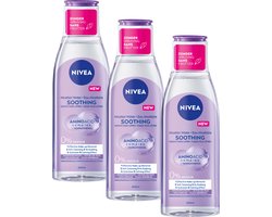 NIVEA Essentials Soothing Micellair Water - Gevoelige huid - Druivenpitolie - Dexpanthenol - 3 x 200 ml
