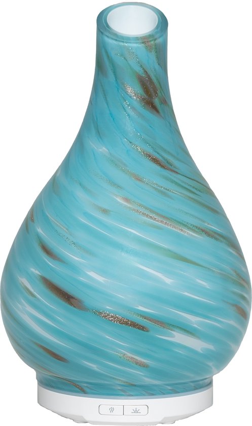 Whiffed® Luxe Aroma Diffuser - Geurverspreider met Handgemaakte Glazen Design - 8 uur Aromatherapie - Tot 80m2 - Etherische Olie Vernevelaar & Diffuser