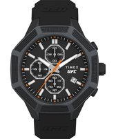Timex UFC King Chrono TW2V87200 Horloge - Siliconen - Zwart - Ø 45 mm