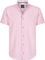 Cappuccino Italia - Heren Overhemden Korte Mouw Roze - Roze - Maat L