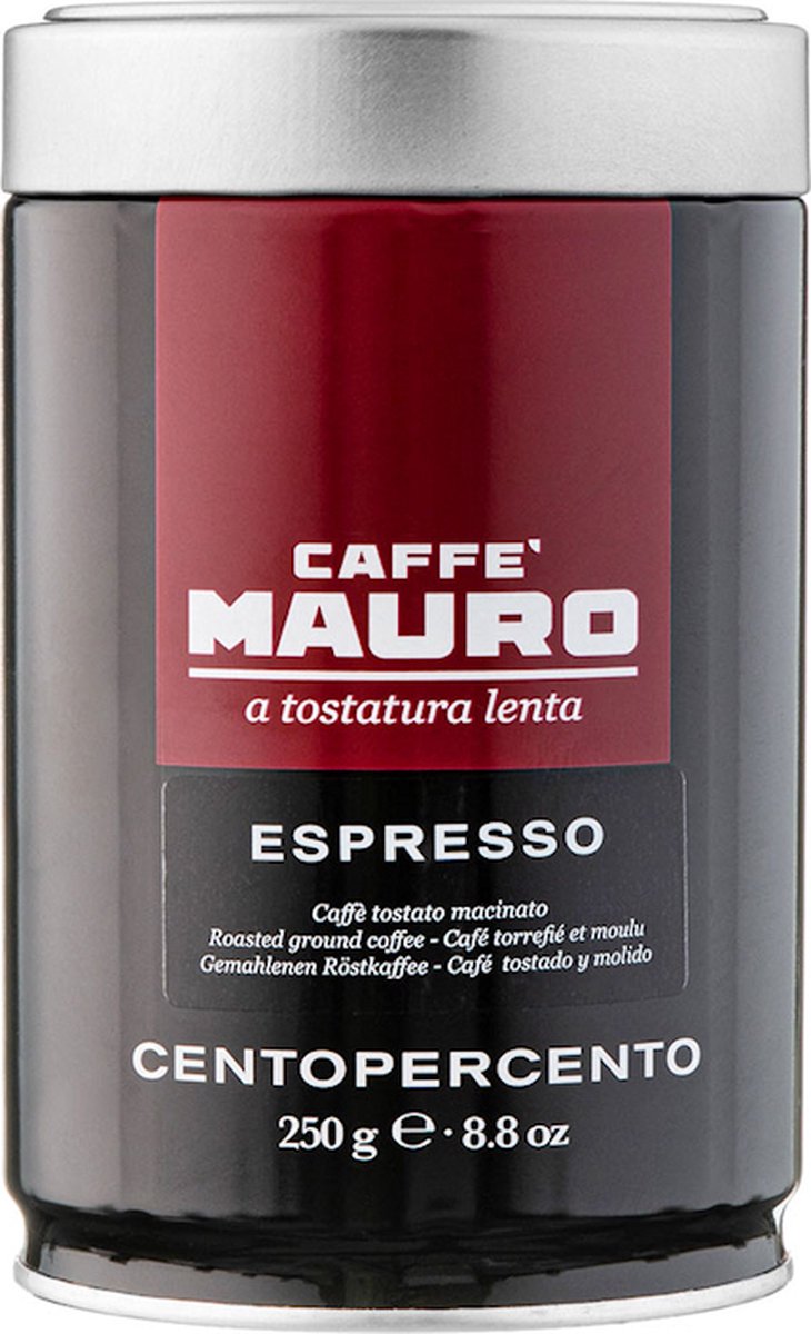 Caffè Mauro CENTOPERCENTO 100% Arabica Gemalen Koffie 250gr.