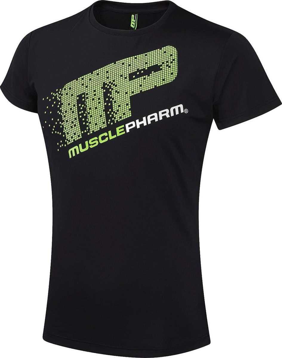 MusclePharm Rashguard Pixel Zwart Groen - M
