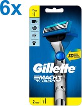 Gillette - Mach3 – Turbo – 6x Scheersysteem + 12x Scheermesjes - Voordeelverpakking