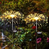 Vuurwerk LED tuin verlichting - Solar - 2 Stuks - 2 licht modus - 120 LED zonne-vuurwerk licht 40 koperdraden