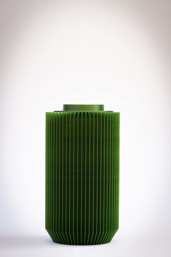 Designed by Enrico - Arrondi - 15 Green - 3D geprinte bloemenvaas / vaas