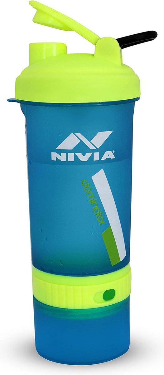 Goedkoopste Nivia Dominator 2.0 Sports 650 ml shaker, kunststof, blauw