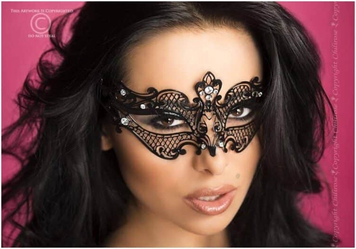Goedkoopste Chilirose Cr3755 - Verkleedmasker - Kant Look - Zwart - Verstelbaar
