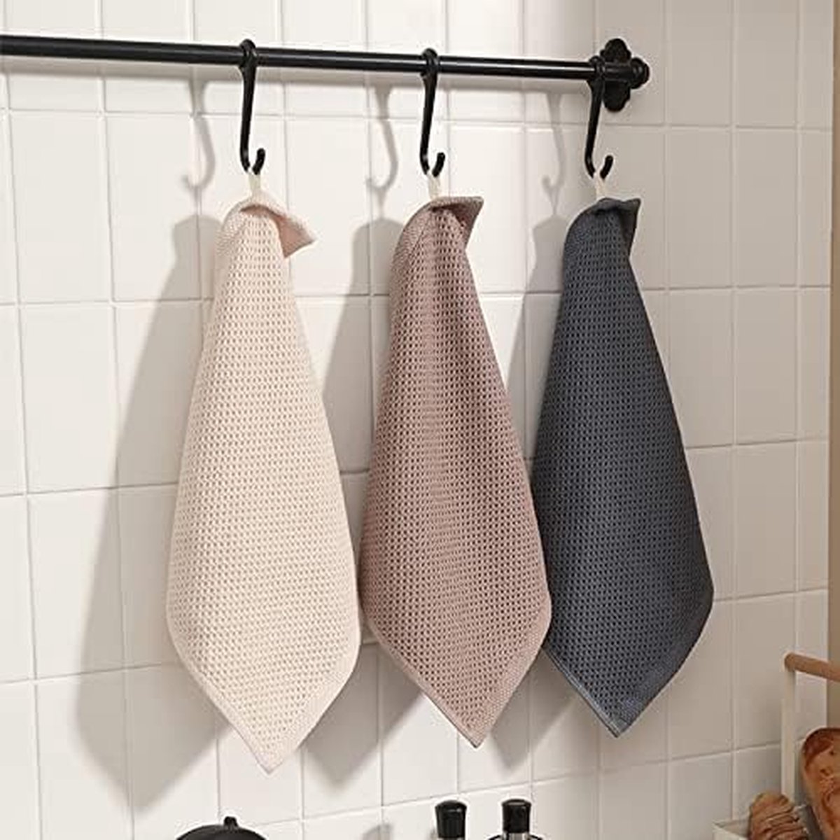 Theedoeken 100% katoen keukendoeken set van 12 34 x 34 cm handdoekenset zachte vaatdoeken keukenhanddoeken absorberend dikke premium vaatdoek poetsdoek