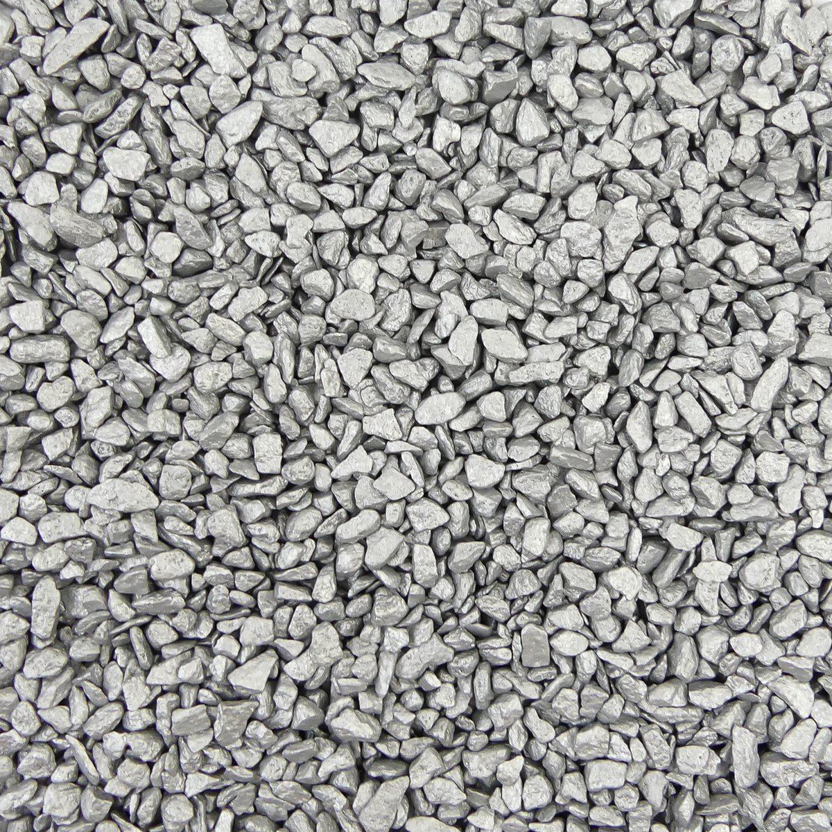 Gekleurde Steentjes 4-6mm - Granulaat - ZILVER - Bodembedekking voor Bloempotten en Plantenbakken - 1KG
