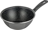 Non-stick pan, wok kookplaat inductie, gas en elektrisch, wok aluminium zwart, 20 cm