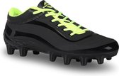 Nivia Airstrike Football Studs (Black/Green, 6 UK/ 7 US / 40 EU) | Material: Synthetic Leather | PVC sole | Lace-Fastening | Padded Footbed | Ideal for Hard and Grassy Surfaces