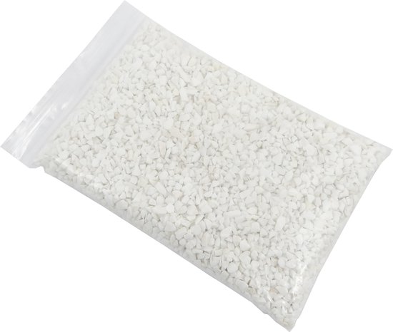 500 G DE GRAVIER BLANC POUR AQUARIUM POUR LE FOND 16 X 13 CM