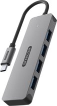 Sitecom - USB C naar 4 x USB A 3.0 5Gbps - Voor Windows, Apple Mac en Chromebooks