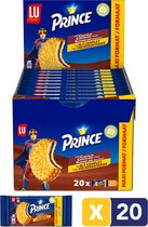Prince chocolat Quattro MEGAPACK - biscuit fourré au chocolat au lait - 80g x 20