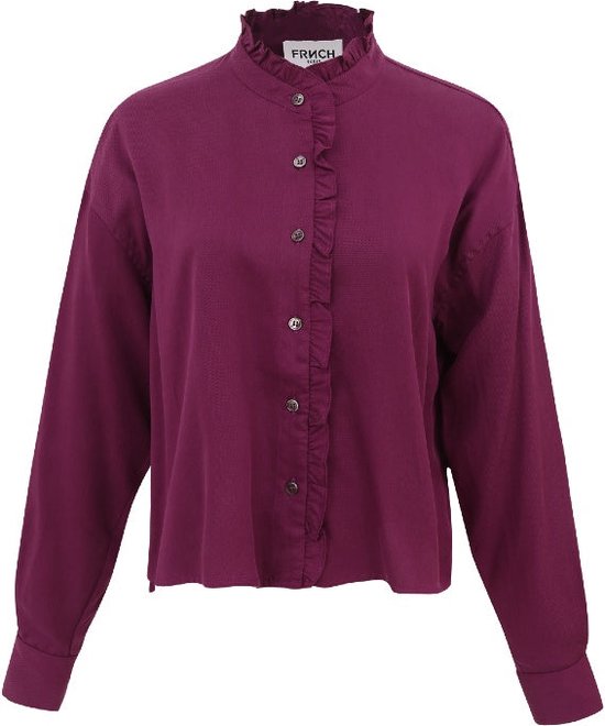 Paarse blouse met ruches Cabanac - FRNCH