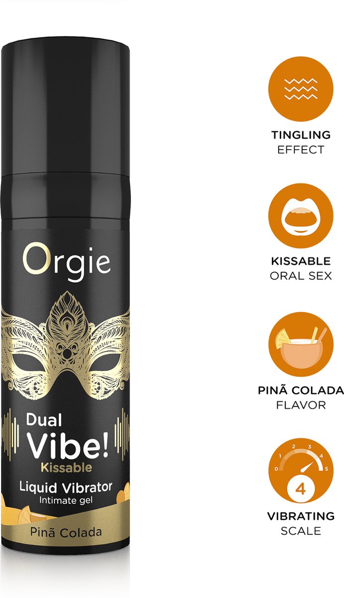 Goedkoopste Orgie OR-17311 - Dual Vibe! Liquid Vibrator - Pina Colada - 0.5 fl oz / 15 ml