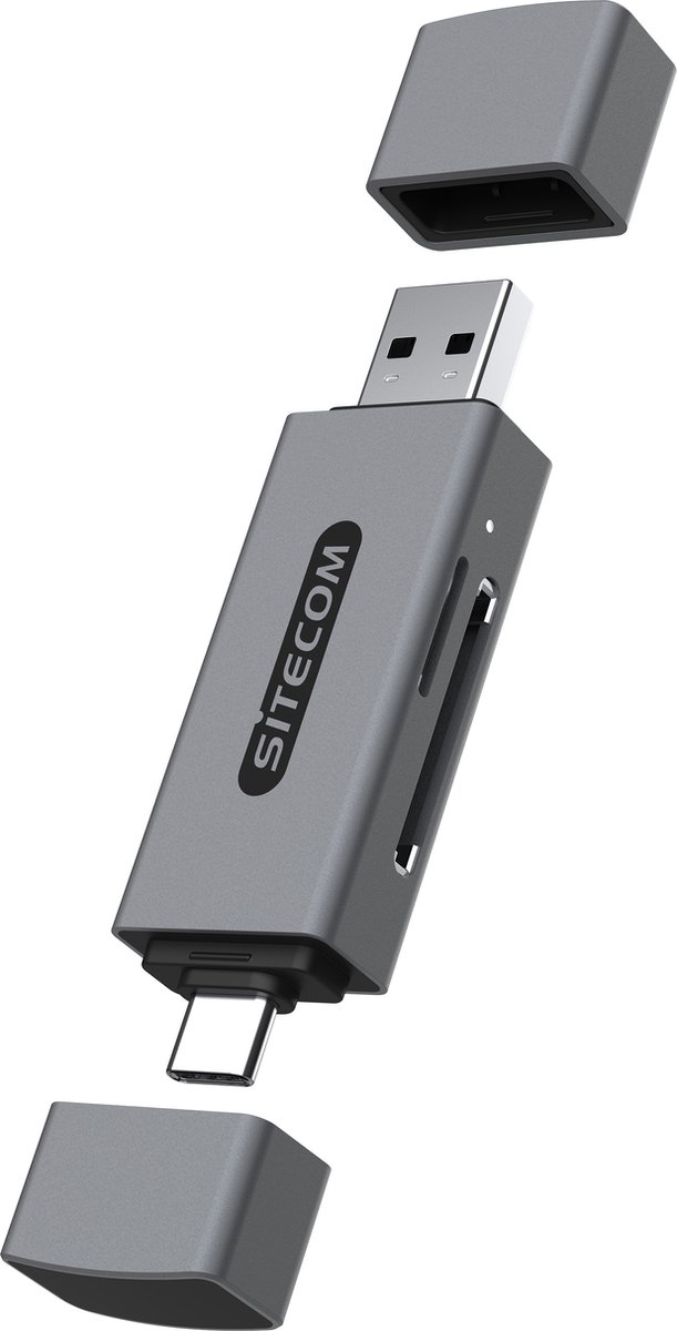 Sitecom - USB-A + USB-C Stick Card Reader High Speed