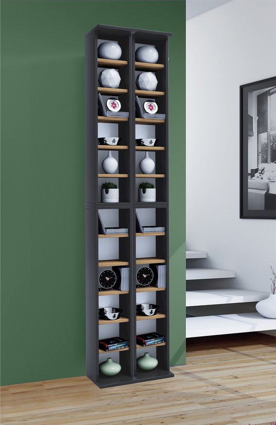 Modulo Plato Badkamermeubel Voor Waskom | 140 Cm Middengrijs Lamel Front Solid Surface Blad 2 Lades Naast Elkaar 186765