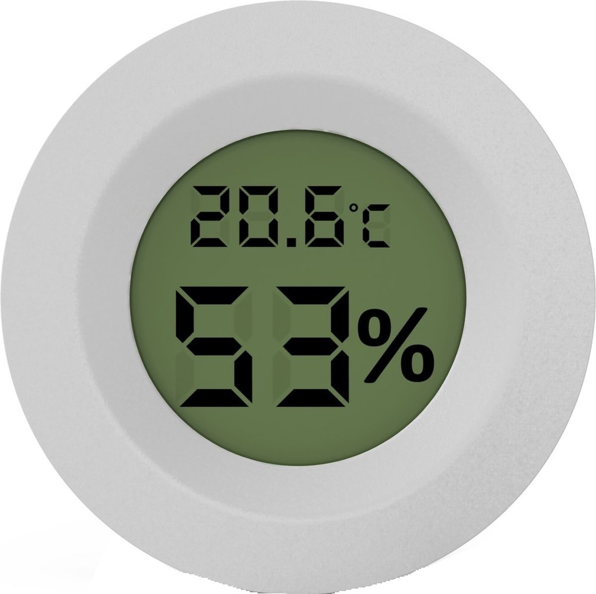 Digitale Thermometers / hygrometers - Rond Wit - luchtvochtigheidsmeter - thermometer - accuraat - compact - inclusief batterijen