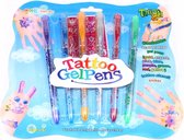 6 stuks - Tattoo pennen - Gel pennen - Kinderen - Feestje - Traktatie - Speelgoed - Speel accessoires - Tatoeage