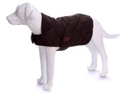Dogs&Co Honden Winterjas Bruin Quilt Maat XL Ruglengte 48cm Borstomvang 60-65cm